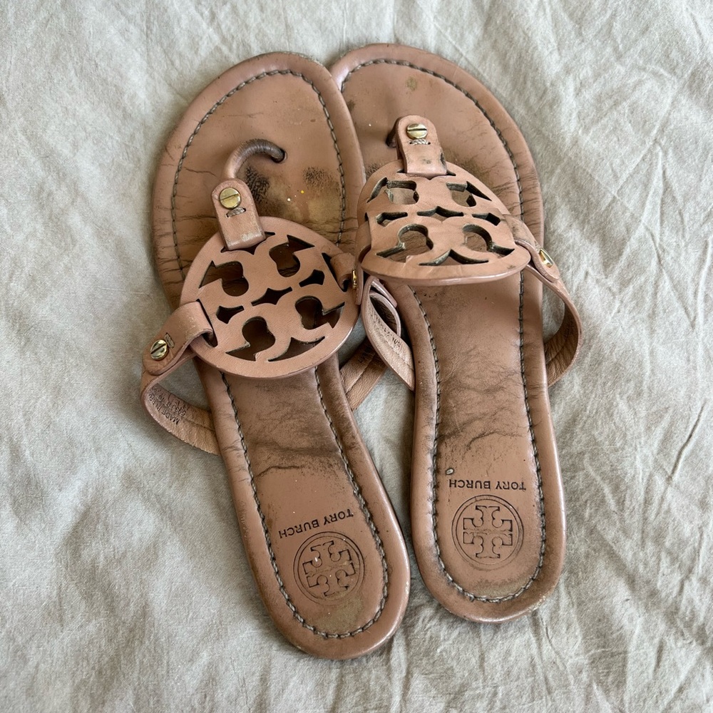 Tory Burch Miller Sandal size 6.5 Nude